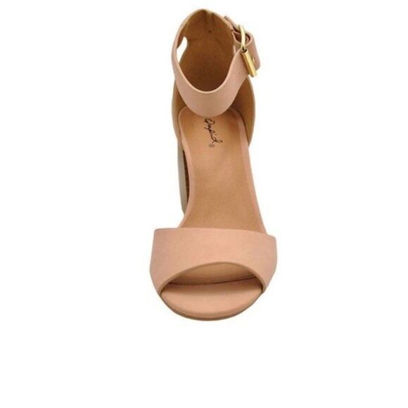 Women’s Qupid Banded Ankle Strap block Heel. - Picture 4 of 8
